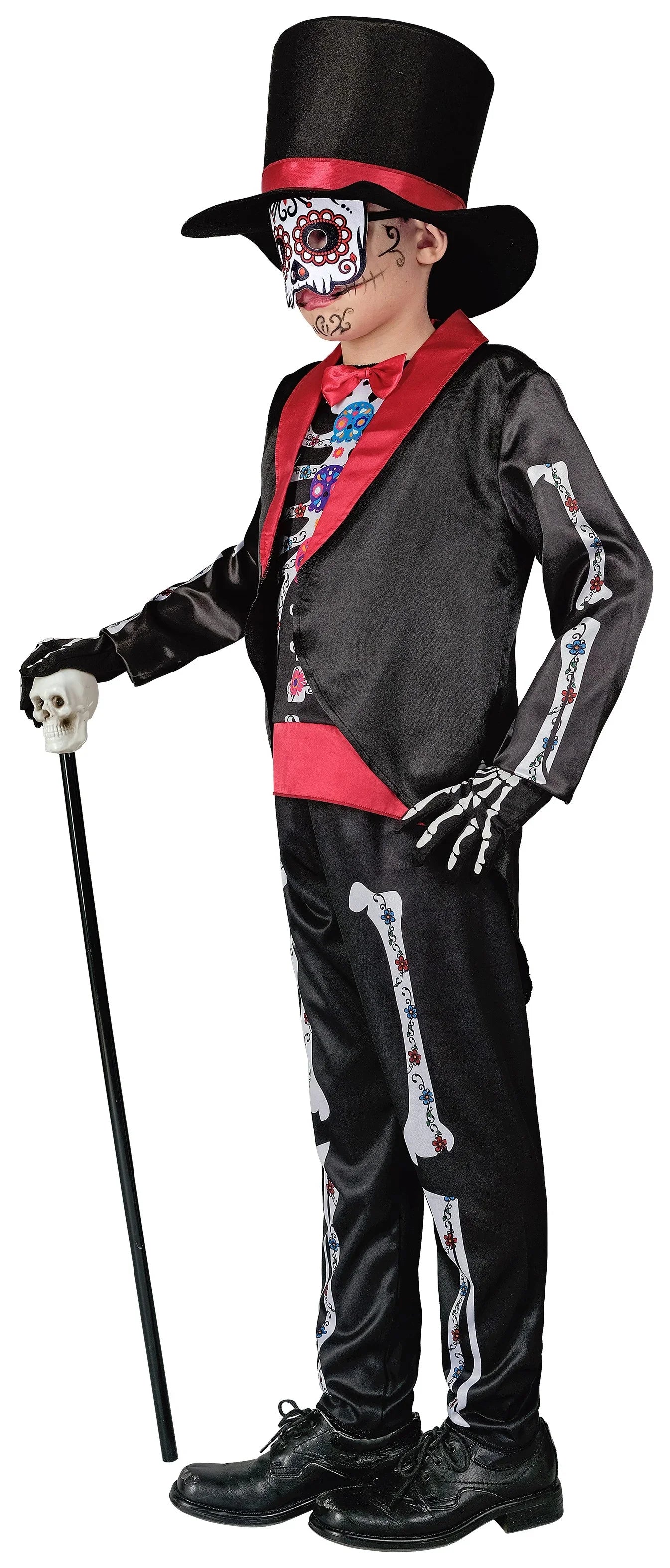 Disfraz de Catrín Mexicano con Máscara para Niño Catrina Widmann